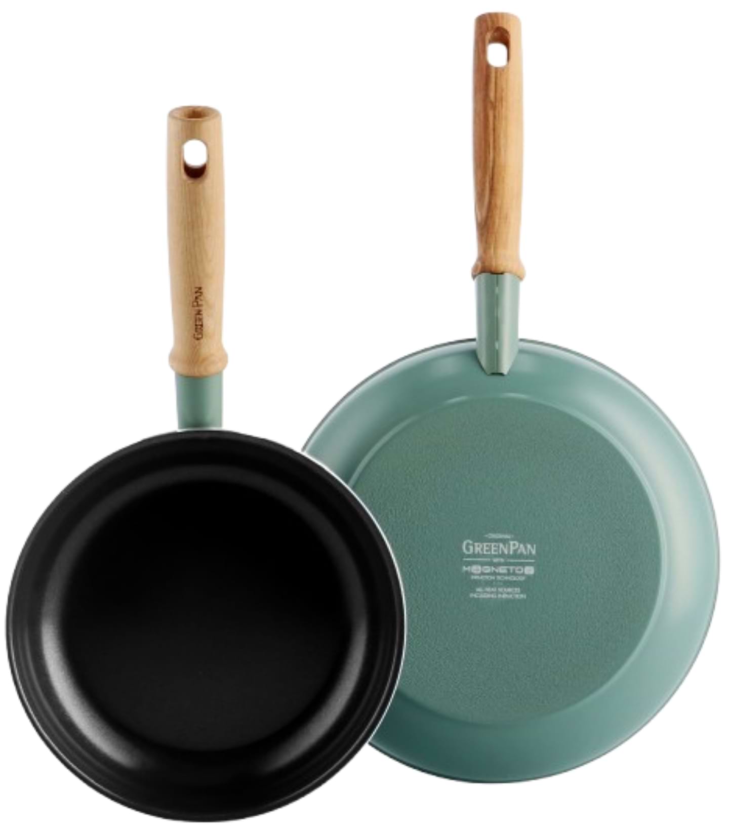 Набір сковорідок Green Pan Mayflower 20+24 см + лопатка з прорізами (CC001570-001) - Фото 1