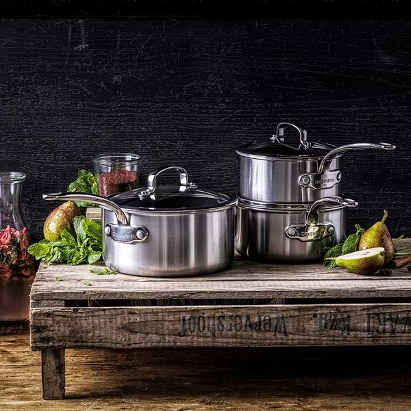 Фото - Набір ковшів Green Pan Premiere 1.6/2,1/3,1 л (CC003822-001)