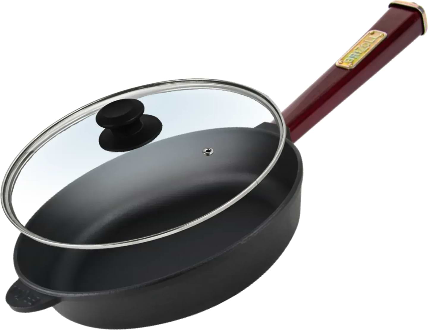 Сковорода універсальна Brizoll O2660-P2-C Optima-Bordo 260х65,5 мм, з кришкою - Фото 1