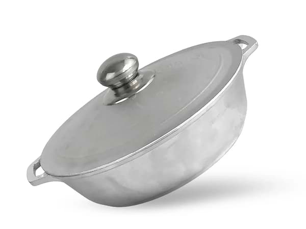 Фото - Сковорода универсальная Brizoll 5-2460-4 Monolith 240х60 мм, с алюминиевой крышкой