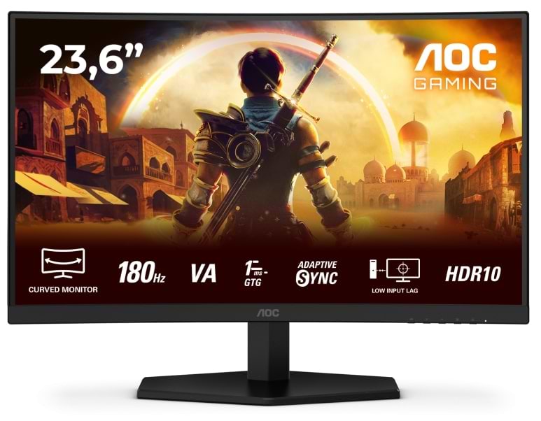 Монитор игровой AOC C24G42E Black/Red - Фото 1