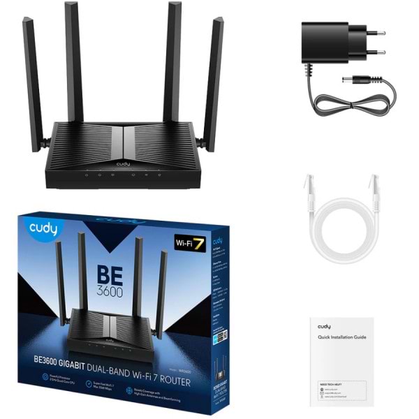 Фото - Маршрутизатор інтернет WiFi7 Cudy WR3600