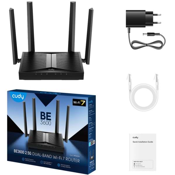 Фото - Маршрутизатор інтернет WiFi7 Cudy WR3600H
