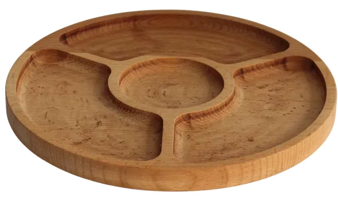 Менажниця Brizoll MEN4-25 Бук FORT діаметр 25 см 4 секцій - Фото 1