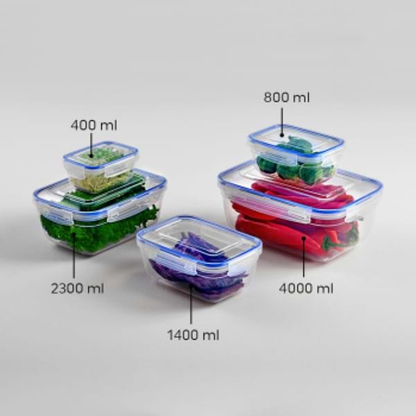 Фото - Емкость для хранения Dunya 30114-DN-transparent 2300мл 230x170x106 мм