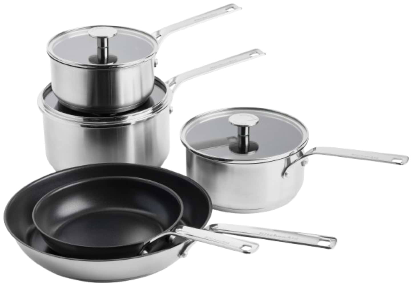 Набір посуду KitchenAid SSS 8 пр. 16/18/20 см, 1,49/2,13/3,11 л, 20+28 см (CC004221-001) - Фото 1