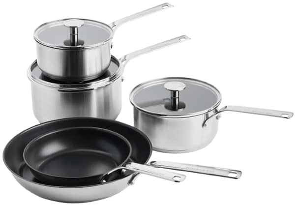 Фото - Набор посуды KitchenAid SSS 8 пр. 16/18/20 см, 1,49/2,13/3,11 л, 20+28 см (CC004221-001)