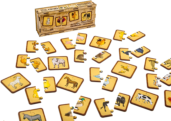 Фото - Настольная игра коннектор (до 2 лет) PuzzleOk Домашние животные (Puz-37351)