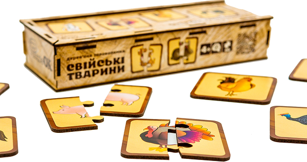 Фото - Настольная игра коннектор (до 2 лет) PuzzleOk Домашние животные (Puz-37351)