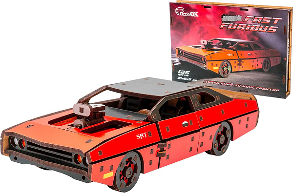 Фото - 3D пазли PuzzleOk "Fast Furous" 125 дет., червоний колір (Puz-62520)