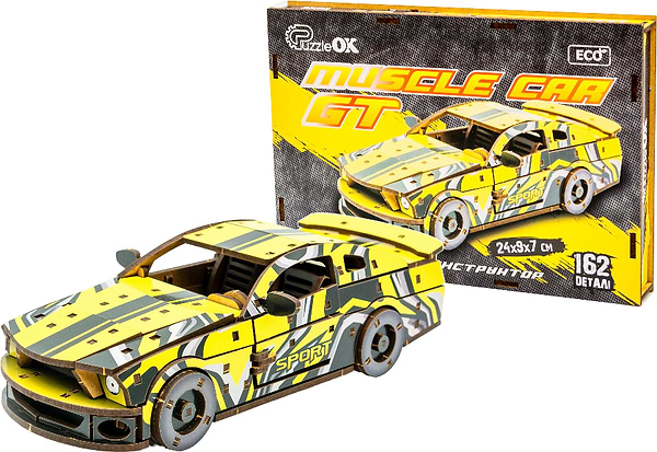 Фото - 3D пазлы PuzzleOk Muscle Car 162 дет., желтый цвет (Puz-00638)