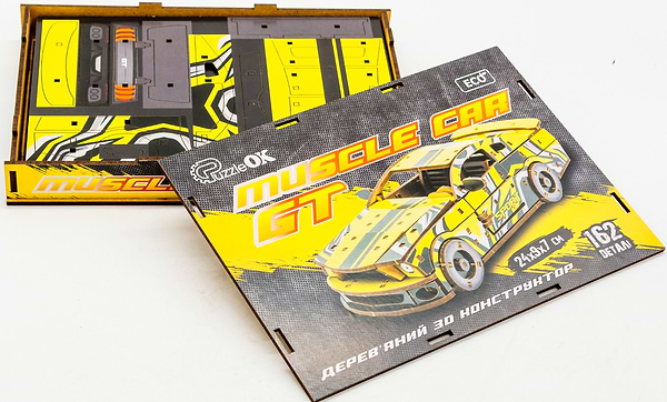 Фото - 3D пазлы PuzzleOk Muscle Car 162 дет., желтый цвет (Puz-00638)