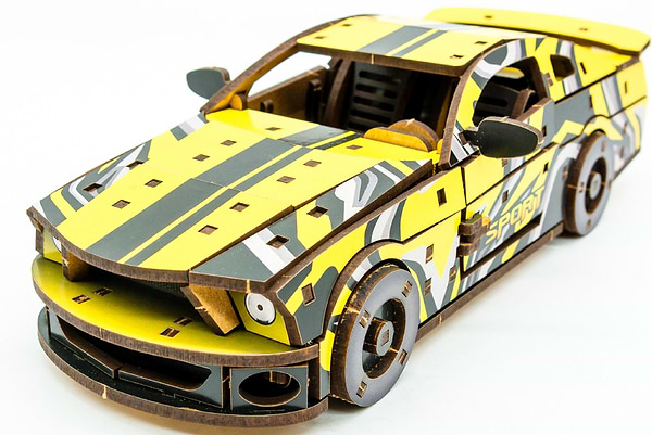 Фото - 3D пазлы PuzzleOk Muscle Car 162 дет., желтый цвет (Puz-00638)