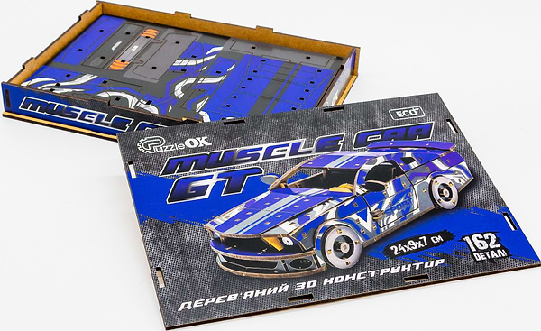 Фото - 3D пазли PuzzleOk "Muscle Car" 162 дет., синій колір (Puz-00642)