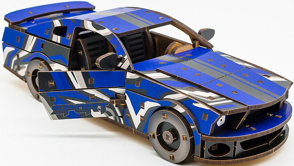 Фото - 3D пазли PuzzleOk "Muscle Car" 162 дет., синій колір (Puz-00642)