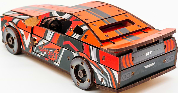 Фото - 3D пазли PuzzleOk "Muscle Car" 162 дет., червоний колір (Puz-00641)