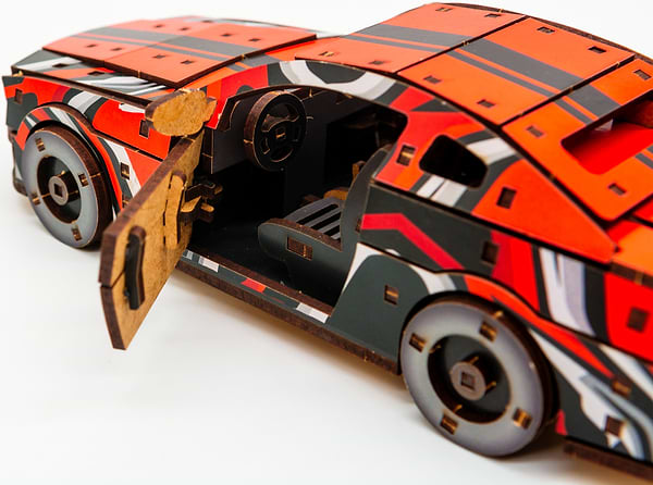 Фото - 3D пазли PuzzleOk "Muscle Car" 162 дет., червоний колір (Puz-00641)