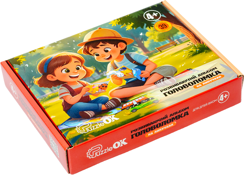 Настільна гра розвиваюча (5-7 років) PuzzleOk Розвиваючий альбом головоломка на липучках  (Puz-22925) - Фото 1