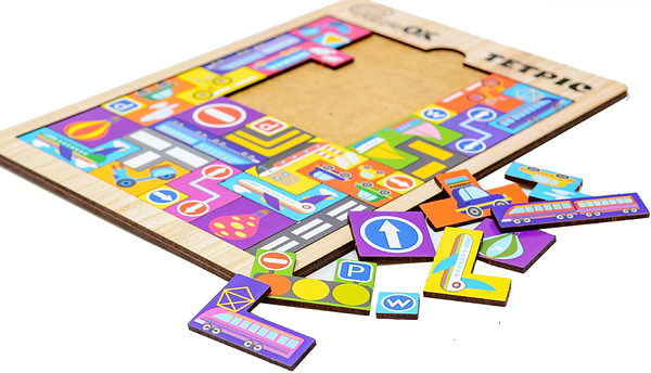 Фото - Головоломка PuzzleOk Развивающая деревянная игрушка "Тетрис Транспорт" (Puz-22922)