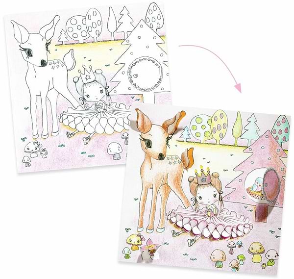 Фото - Набір для малювання Djeco Маленькі віконця Пупі (DJ09699)