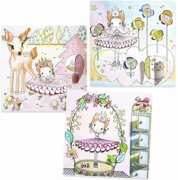 Фото - Набір для малювання Djeco Маленькі віконця Пупі (DJ09699)