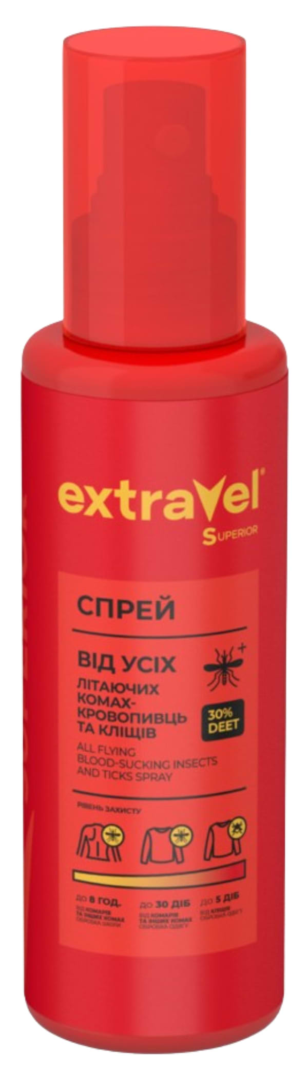 Фото - Спрей от насекомых Extravel Superior и клещей, 100 мл Фото - Спрей от насекомых Extravel Superior и клещей, 100 мл