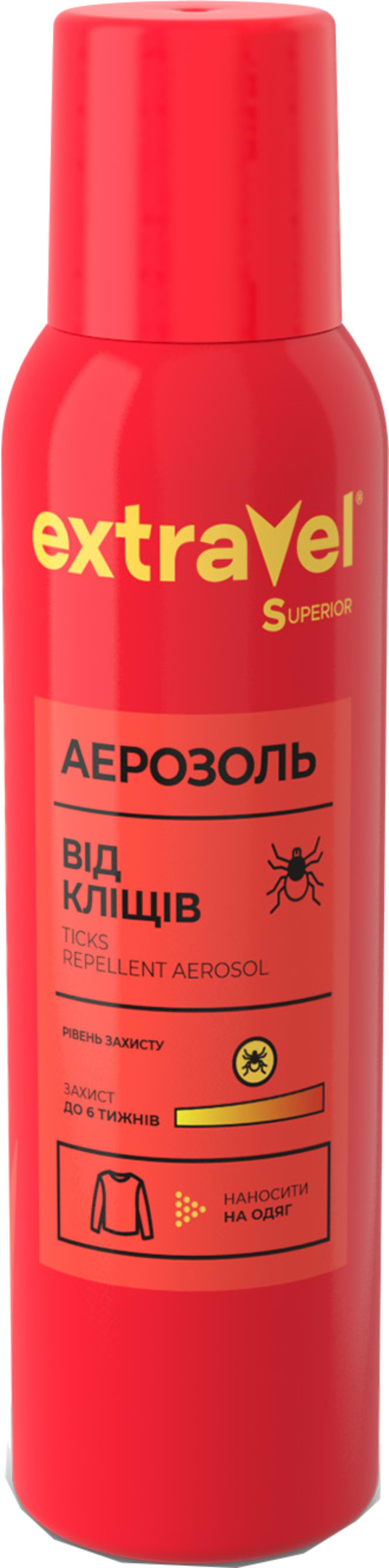 Аерозоль від комах Extravel Superior від кліщів, 100 мл - Фото 1