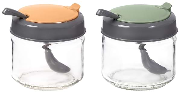 Фото - Емкость для специй и приправ Herevin Colours Conical Spice Jar с ложкой MIX 0.3 л в ассортименте (131018-150)