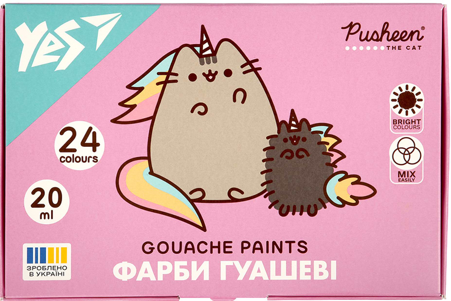Фото - Фарби YES Pusheen 24 кол. по 20 мл (230404)