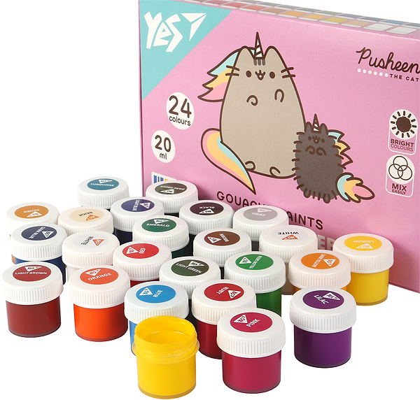 Фото - Фарби YES Pusheen 24 кол. по 20 мл (230404)