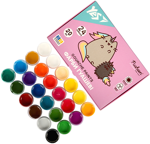 Фото - Фарби YES Pusheen 24 кол. по 20 мл (230404)