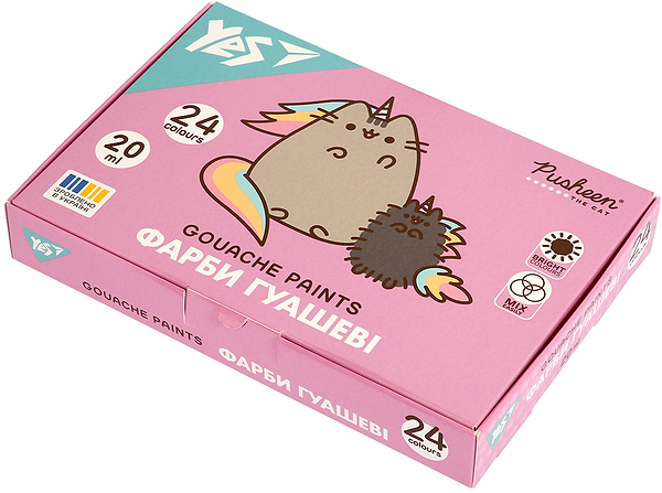 Фото - Фарби YES Pusheen 24 кол. по 20 мл (230404)