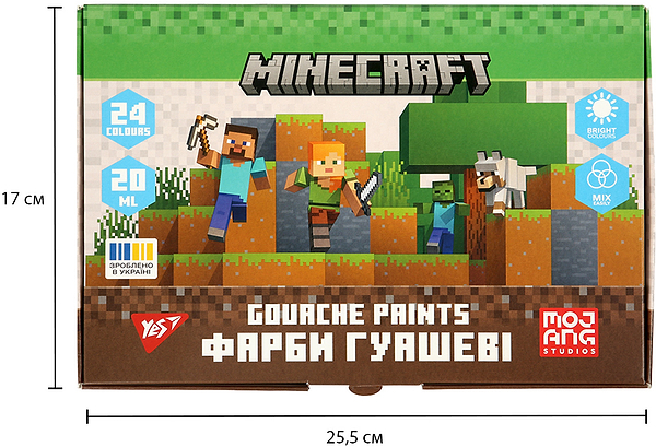 Фото - Фарби YES Minecraft 24 кол. по 20 мл (230409)