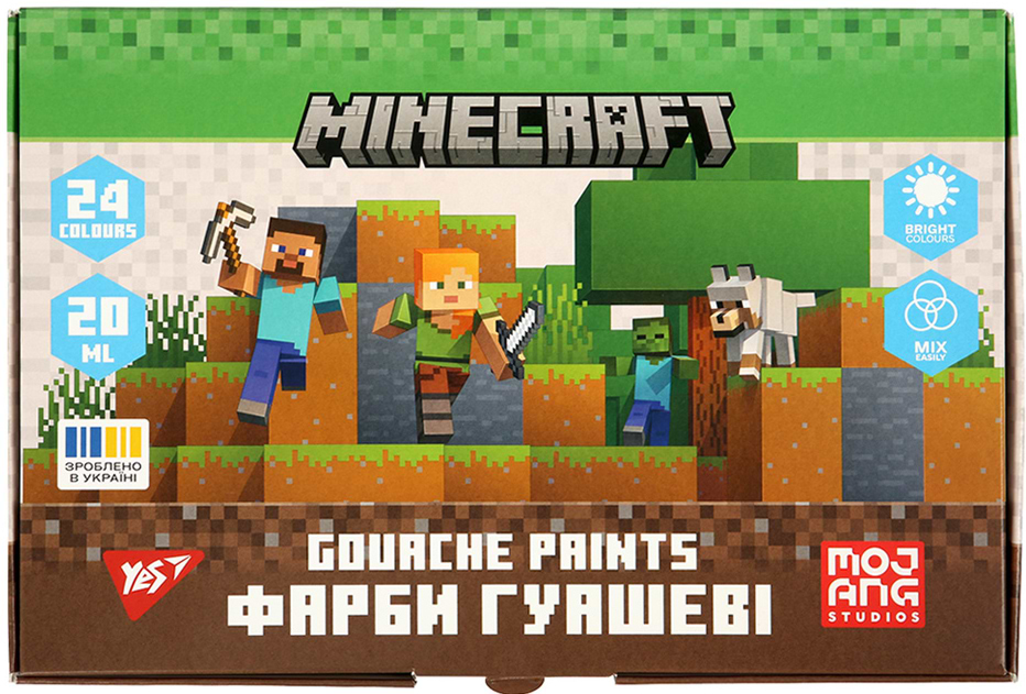 Фото - Фарби YES Minecraft 24 кол. по 20 мл (230409)