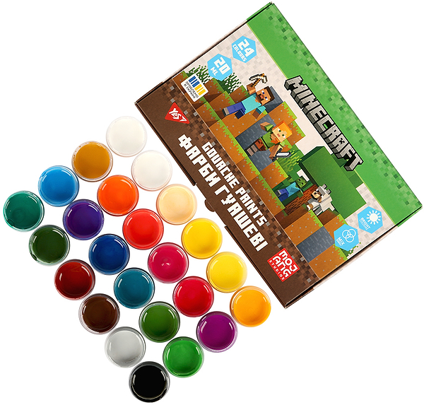 Фото - Фарби YES Minecraft 24 кол. по 20 мл (230409)