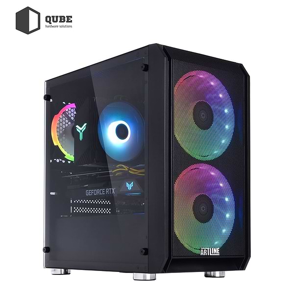 Фото - Системный блок QUBE QB Ryzen 7 7700 RTX 5060 Ti 16GB NM 6420 (Ryzen77700RTX5060TI16GBNM6420)
