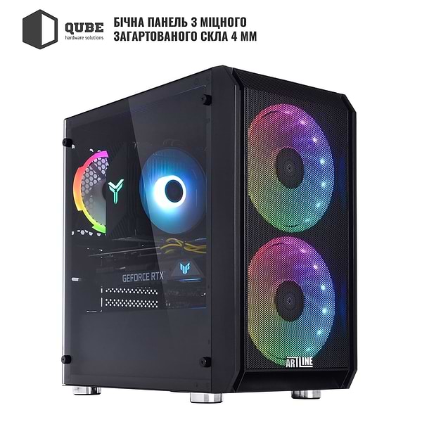 Фото - Системный блок QUBE QB Ryzen 7 7700 RTX 5060 Ti 16GB NM 6420 (Ryzen77700RTX5060TI16GBNM6420)