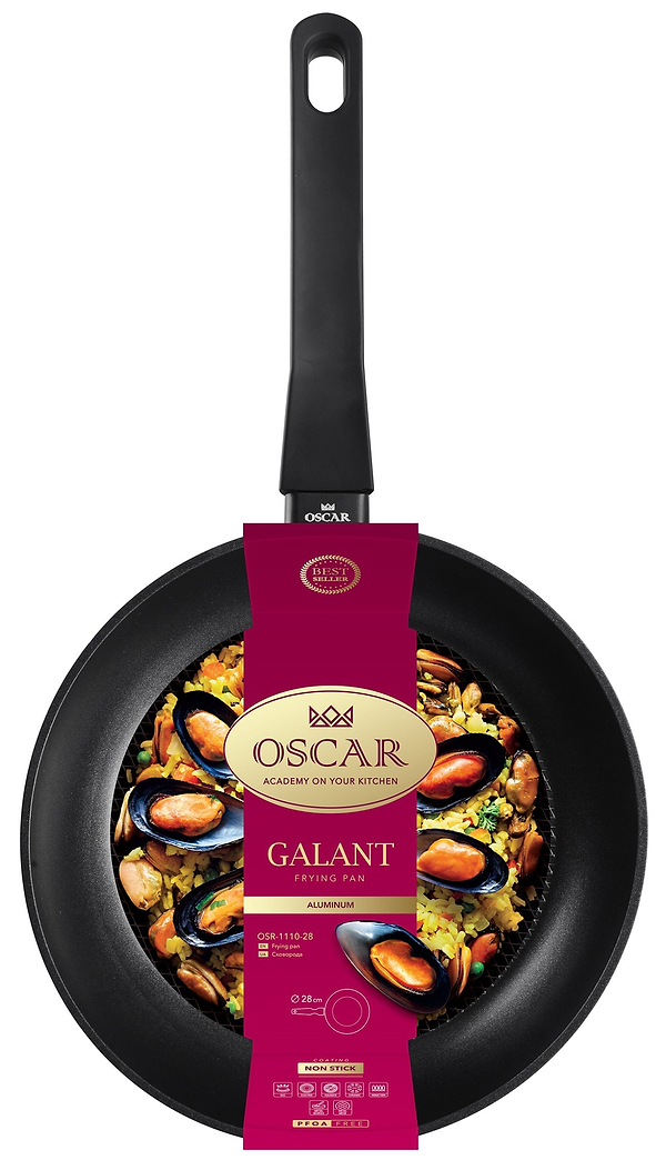 Фото - Сковорода универсальная OSCAR GALANT 28 см б/крышки (OSR-1110-28)