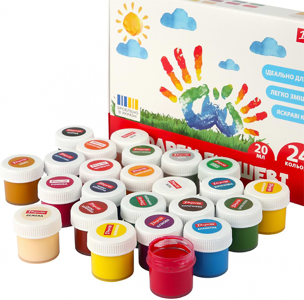 Фото - Краски 1 Вересня Classic 24 кол. 20 мл (230399)