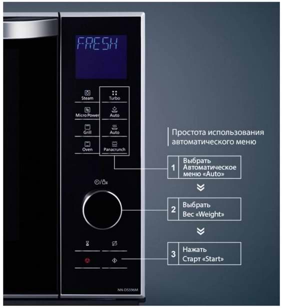 Фото - Микроволновая печь (СВЧ) Panasonic NN-DS596MZPE