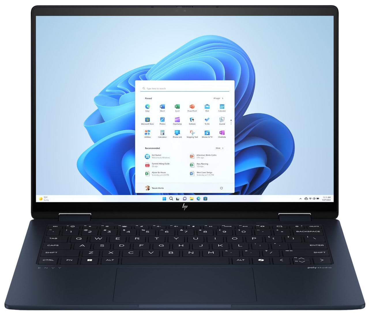 Ноутбук HP Envy x360 14-fc0008ua (B9PC3EA) Athmospheric Blue - Фото 1