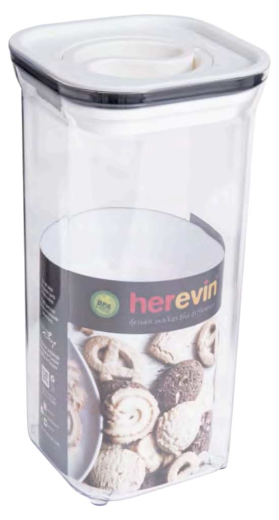 Ємність для зберігання Herevin Canister-Vacuum Lid-White 1.5 л (161215-004) - Фото 1