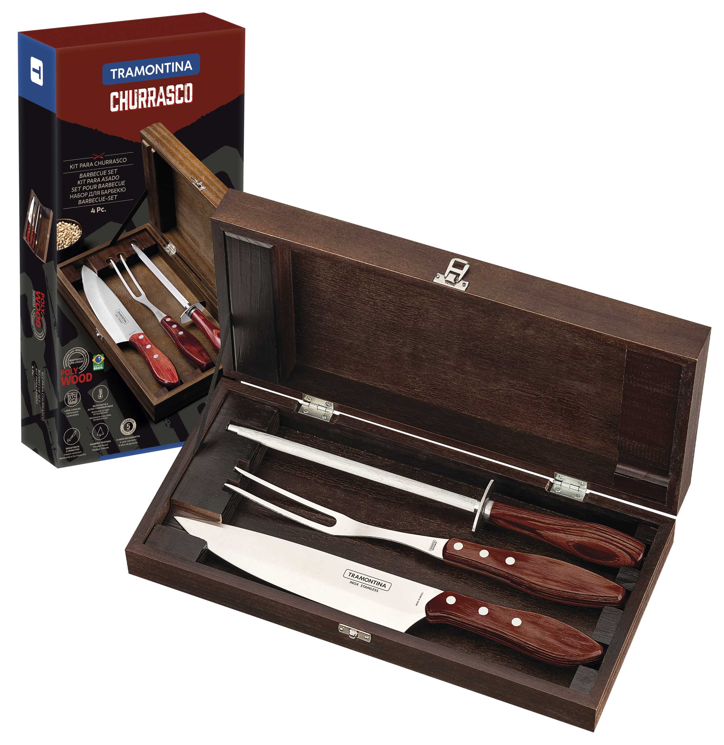 Набор для гриль-барбекю Tramontina Barbecue 3 пр. (21198/764)