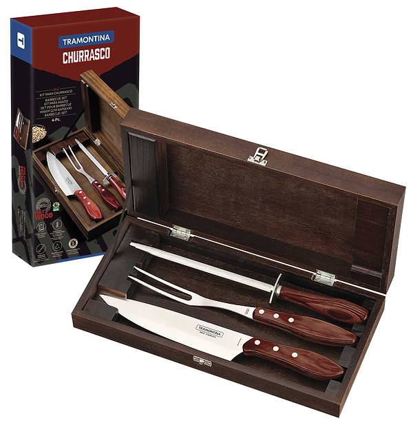 Фото - Набор для гриль-барбекю Tramontina Barbecue 3 пр. (21198/764)