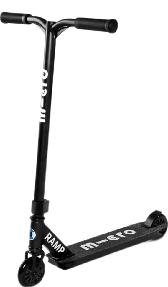 Двухколёсный самокат Micro "Ramp" – ЧЁРНЫЙ (до 100 kg, 2-х колесный) (SA0190)