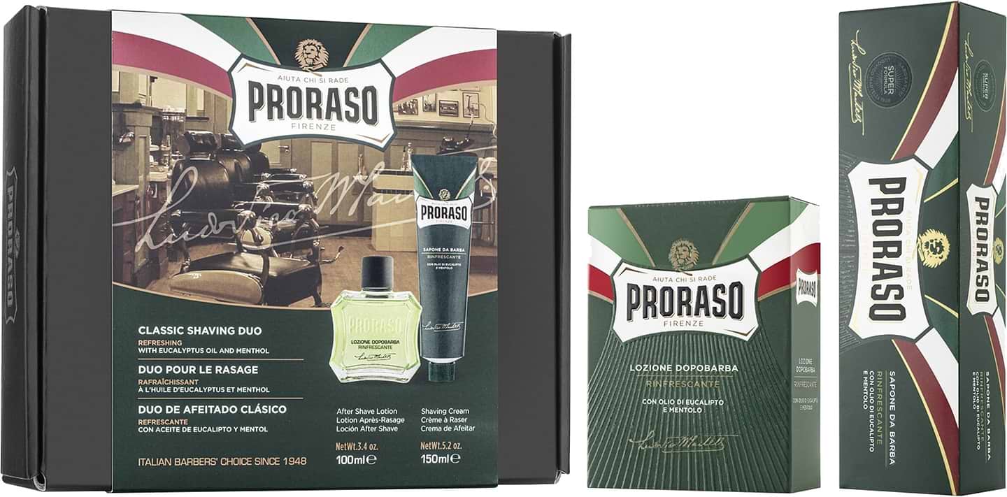 Подарочный набор для ухода за лицом Proraso Duo Pack Tube+Lotion Refreshing (8004395004751)