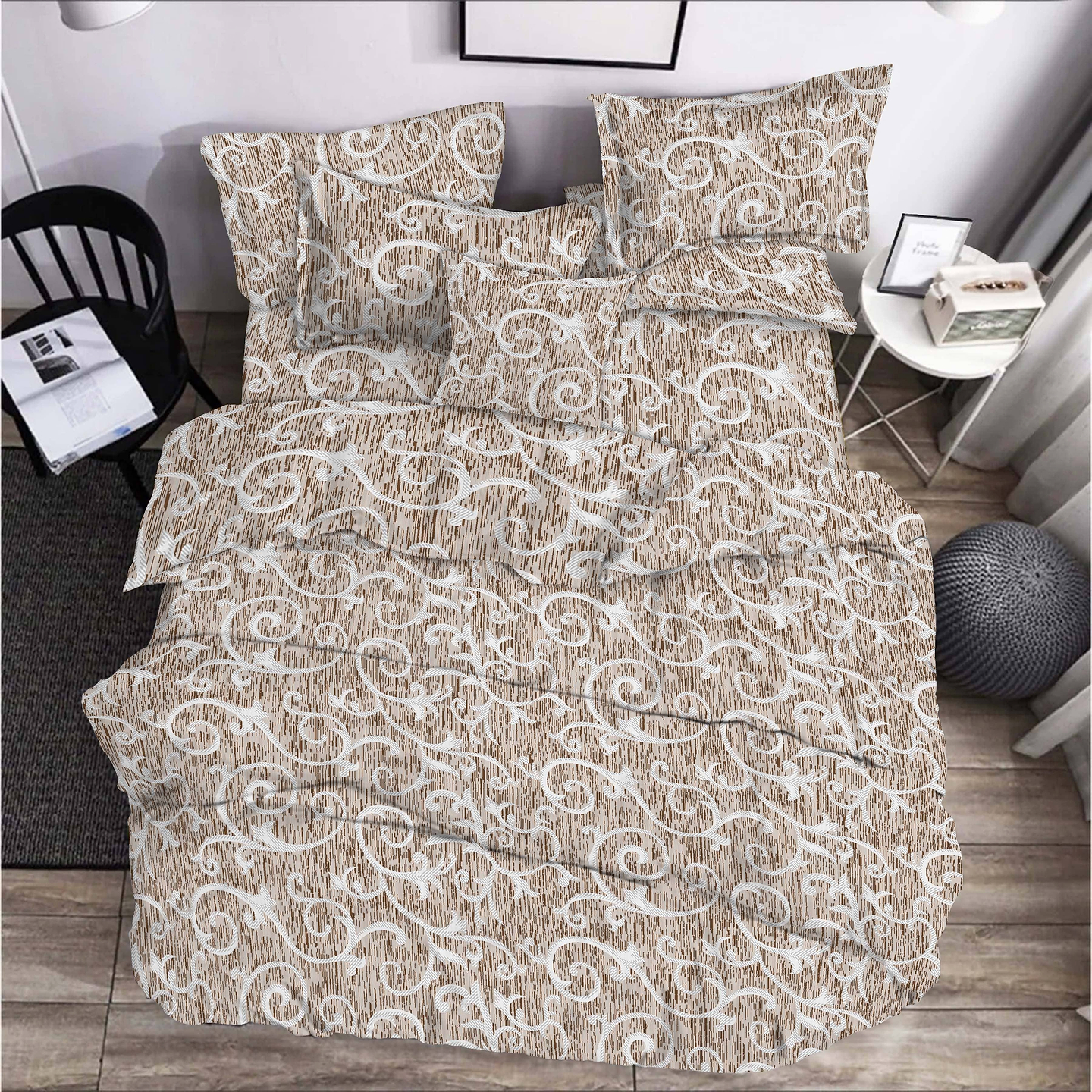 Комплект постельного белья Zastelli Y20111 200х220 см коричневый