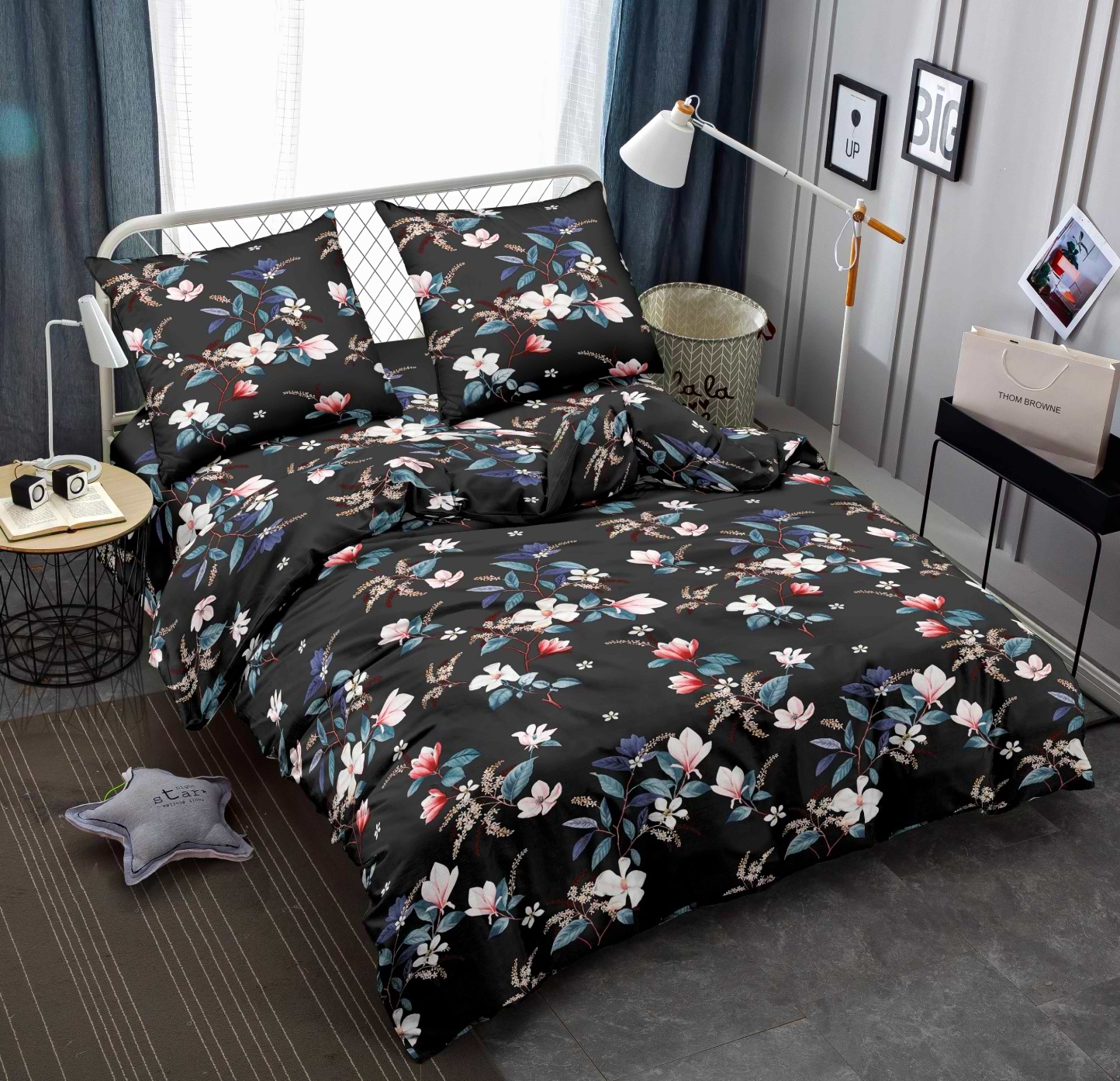 Комплект постельного белья Zastelli J2152-1 Лилии 200х220 см разноцветный