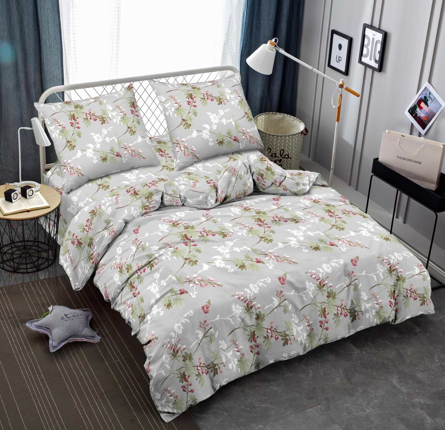 Комплект постельного белья Zastelli J2235-9 Ветка 200х220 см разноцветная