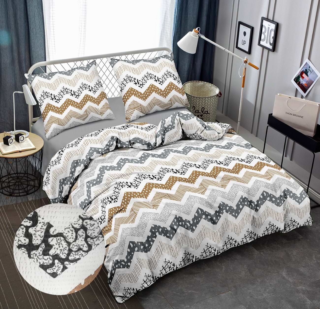 Комплект постельного белья Zastelli J3477-4/Tradewind 200х220 см разноцветный